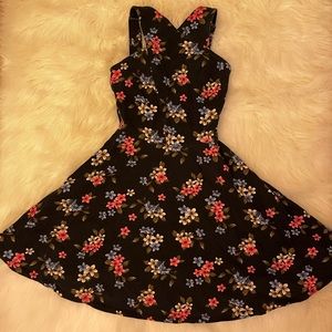 Black floral dress